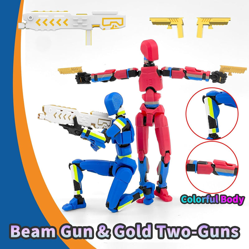 5-Pack Titan 13 Action Figure Already Assembled, Multi-Colored Titan 13 Action Figure Set with Laser Saber 3D Printed Dummy 13 Lucky Robo Dummy Nova 13 Action Figures, Figura de acción 13