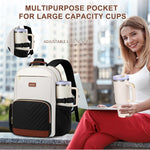 Laptop Backpack for Women Bookbag: 15.6 inch Work School Backpacks with Pouch Pocket for Large Capacity Cup & USB Charger College Book Bag Travel Business Nurse Teacher Bookbags Anti-theft Back Pack