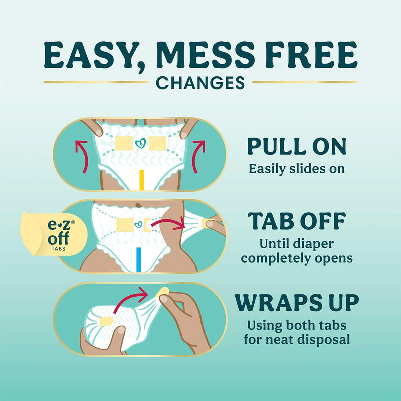 Pampers Diapers - Swaddlers 360° - Size 3, 70 Count, up to 100% Leakproof Comfy Dry Fit, Designed for Easy Changes, Pull On Baby Diaper (Packaging May Vary)