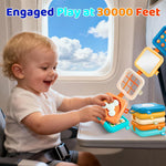 Portable Travel Toys for Baby 6-18M: 5 Foldable Cubes 7 Activity Panels | Busy Board for Car Seat & Airplane Trips - Builds Sensory Fine Motor Skills - Gifts for Baby Birthday Christmas