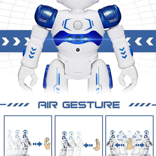 KingsDragon RC Robot, Programmable Remote Control Smart Robot for Kids, Ages 3-8, Gesture Control, LED Lights