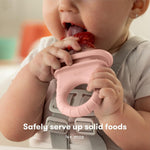 Frida Baby Push Pop Feeder, Baby Fruit Feeder, Dishwasher Safe, Pink, 3ct | Safely Introduce New Foods, Fresh + Frozen, Silicone, BPA Free, Dishwasher Safe