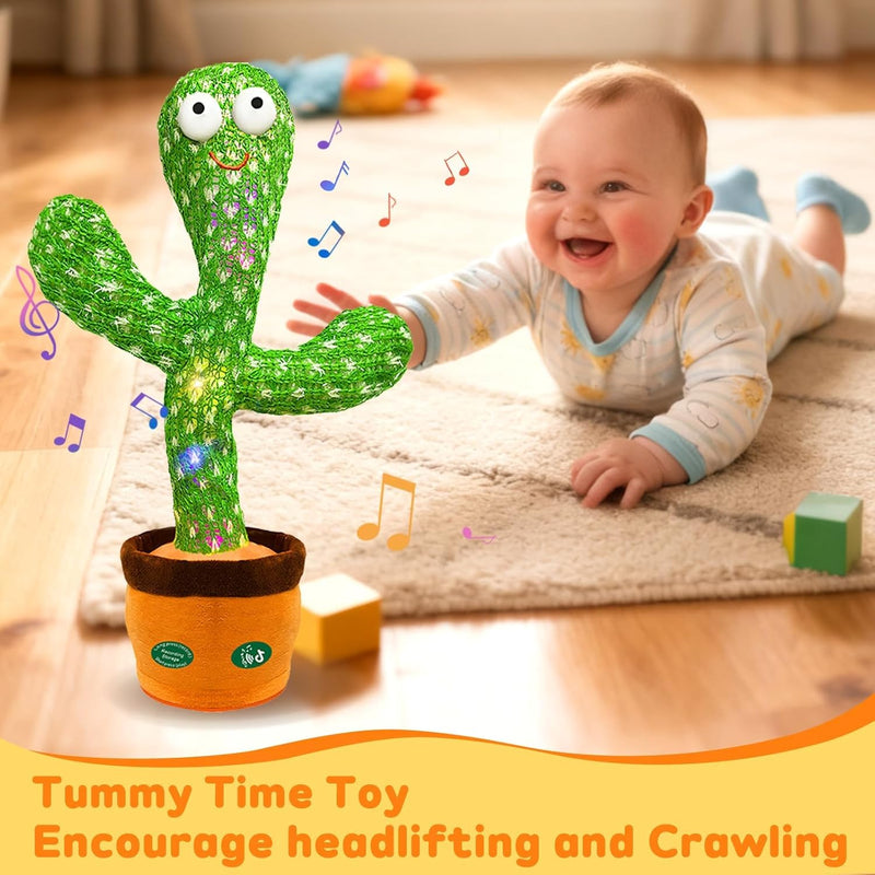 Interactive Baby Toy Dancing Talking Cactus, Singing Musical Record, Volume Adjustment for Infant 6-18 Months