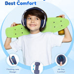 EarFun K2 Kids Bluetooth Headphones for School, Kids Headphones with Mic | Volume Limited, 40H Playtime, Built-in Mic, Stereo Sound, Foldable Over-Ear Headphones for Kids/Toddler/Travel/Tablet, Blue