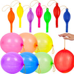 RUBFAC 36pc Punch Balloons, Birthday Party Favors for Kids, Heavy Duty Neon Bouncy Balls