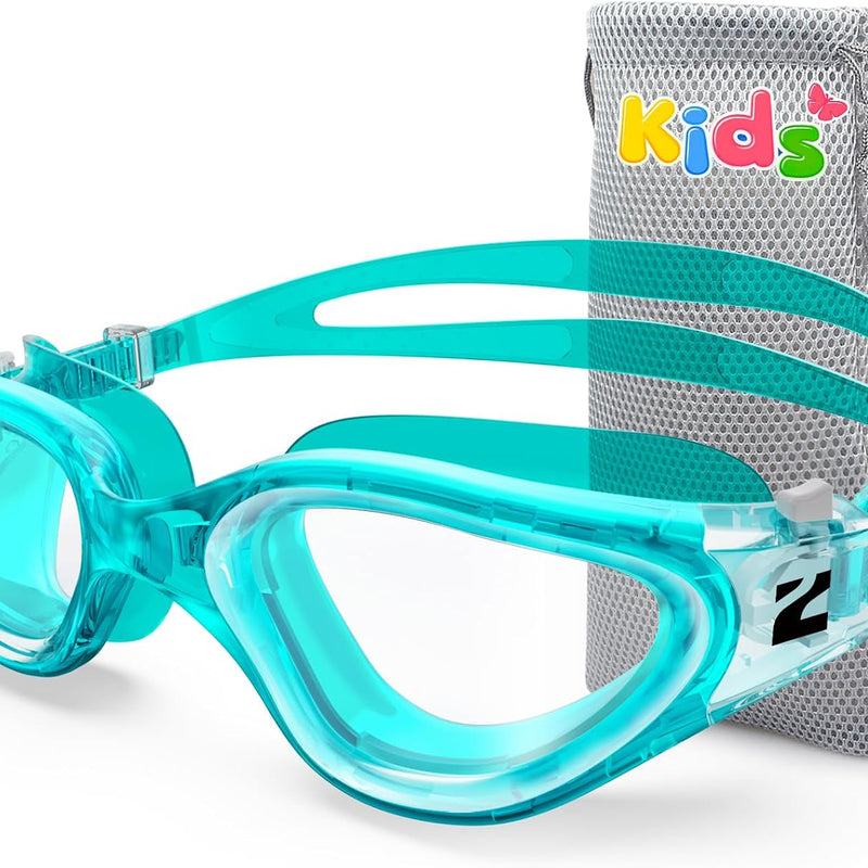 ZIONOR Kids Swim Goggles, G1MINI SE Ages 6-14 No Leak Anti-Fog | Soft silicone fit, Easy-adjust strap. Wide clear vision, UV protection