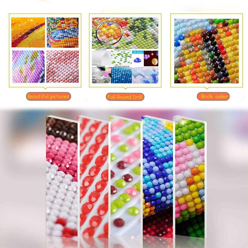 Acelii 6 Pack 5D Cartoon Diamond Painting Kits for Kids Beginners | Cute Animals DIY Diamond Art Kit for Kids,Full Round Drill Big Gem Art for Kid,Home Wall Decoration 6X6 inch