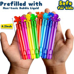 VKTEN 32Pcs Sea Mini Bubble Wands, 8 Styles 8 Colors for Kids' Themed Birthday Parties and Outdoor Fun