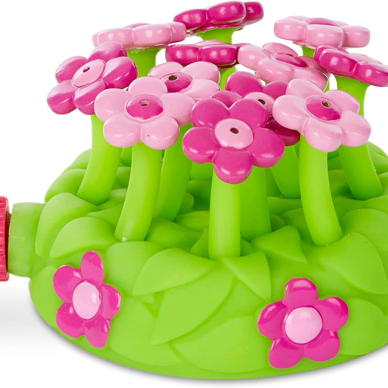 Melissa & Doug Sunny Patch Pretty Petals Flower Sprinkler Toy for Kids Outdoor Water Play