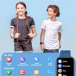 BIGGERFIVE 1.8" Kids Smart Watch, Fitness Tracker, Heart Rate Monitor, Sleep Tracker, IP68 Waterproof, Puzzle Games for 5-16 Year Old Girls Boys Teens, Blue