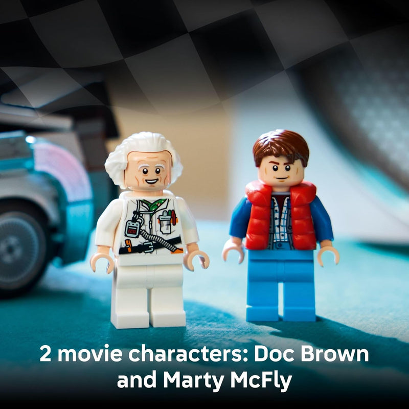 LEGO Speed Champions Time Machine Building Toy, 2 Minifigures, 2 Build Modes, Ages 9+