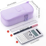 CICIMELON Durable Pen Pencil Case Big Storage Pen Pouch Bag for School Supplies Office College Teen Girls Adults, Purple
