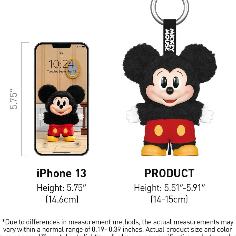POP MART Mickey Family Figures Cute Together Keychain Series Blind Box ,Random Design Action Figures Collectible Toys Home Decorations, Single Box