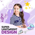JoySpark Kids Bluetooth Headphones, Lightweight Wireless Headphones for Kids, 85/94dB Volume Limited, 60 Hours Playtime, Bluetooth 5.3, Over-Ear Toddler Headsets with Built-in Mic-Purple