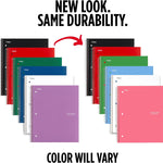 Five Star Spiral Notebook + Study App, 1 Subject, College Ruled Paper, 8.5" x 11", 100 Sheets, Assorted Colors, 6 Pack (38052)