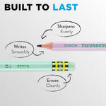 Ticonderoga Wooden Pencils, Pre-Sharpened, 2 HB Soft, Pastel Colors, 18 Count
