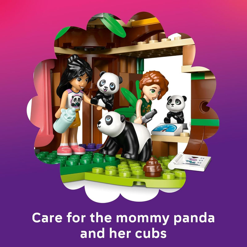 LEGO Friends Panda Sanctuary Animal Care Building Toy for Kids Ages 7+ with 2 Minifigures and Panda Toys
