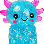 Sezua Squishy Fidget Stress Ball - Taba Squishies Squeeze Sensory Axolotl Toys, Axolotl Squishy Sugar Stress Ball Toys for Adults Kid, Glitter Salamander Gift for Party Birthday Christmas
