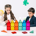 FNJO Magnetic Tiles 110PCS Magnet Building Set for Kids