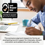uni-ball Vision Stick Roller Ball Pens, Fine Point, Black Ink, Pack of 4