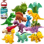 Hely Cancy Dinosaur Bath Toys for Toddlers: No-Hole Design, Floating Fun in the Tub