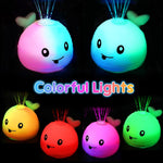 Gigilli Light up Baby Bath Toys for Kids Ages 1-3, Whale Bath Toy Sprinkler, Rechargeable Battery