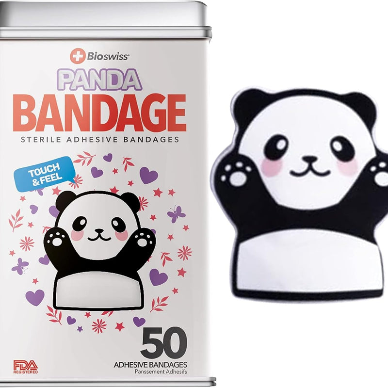 BioSwiss Bandages, Dinosaur Shaped Self Adhesive Bandage Set, Latex Free, Sterile Wound Care, 50 Count