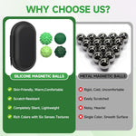 Magnetic Balls Fidget Toys Adults, 8pcs Stress Relief Magnet Sensory Ball with Silicone Shell for to Hands Anxious Mind,Office Desk Fidget for Autism ADHD Anxiety, Stocking Stuffers for Teens Girl