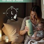 Portable Bottle Warmer for Travel, Fast Heating for Breast Milk & Water, 17 Ounces, Long-Lasting Battery, Ideal for Outdoor Use & Baby Shower, Light Green