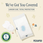 Peekapoo - The Original Disposable Baby Changing Pad Liners – 50 Pack | Super Soft, Waterproof, Ultra-Absorbent, Fragrance-Free, 24 x 18 Inch, Portable, Travel-Friendly, Pee Pads, BPA & PFAS Free