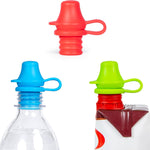 KiddiKap Original Bottle Topper, Silicone Sippy Spout, 3 Pack, Fits 28mm | 98% Spill Proof, Fits 28mm Standard Bottles, Dishwasher Safe, Ages 12 Months+