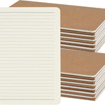 ZCZN 5 Pack A5 Kraft Notebooks Bulk, 8.15x5.5 Inches Lined Paper Journaling Notebooks, Notebooks for Work, Composition Notebooks for School, Journal Notebooks for Office, 60 Pages