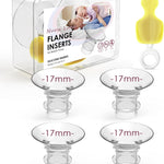 Nursi Luna Flange Sizing Kit, Flange Inserts for 24mm Breast Pumps, 10PCS | 13/15/17/19/21mm, Includes Nipple Sizer for Flanges to Find the Right Fit, Soft Silicone for Comfortable & Efficient Pumping