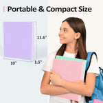 BinderX Extra Durable 3 Ring Binder, Round Rings 1 Inch Binder, Fits 175 Sheets of 8.5x11 Paper, Customizable View Cover with Inside Pockets, Cute 1" Binders, 1 Inch Binders 3 Ring, Pink