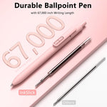 9 Pack Black Ballpoint Pens - 1.0mm Medium Point Smooth Writing Black Ink Ball Point Pens Long Lasting Retractable Fidget Pens for Adults, Men, Women, School, Office (6 Pens & 3 Refills)