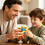 AMAZA 3x3 Speed Cube Stress Relief Fidget Toys Black 3x3x3 Magic Cube Puzzles Toy Sturdy and Smooth Cubes Toy Game Puzzle Toys for Kids and Adults