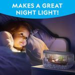 National Geographic light-up terrarium kit for kids with real plants, gemstones, and dinosaur toys - exclusive Amazon offer