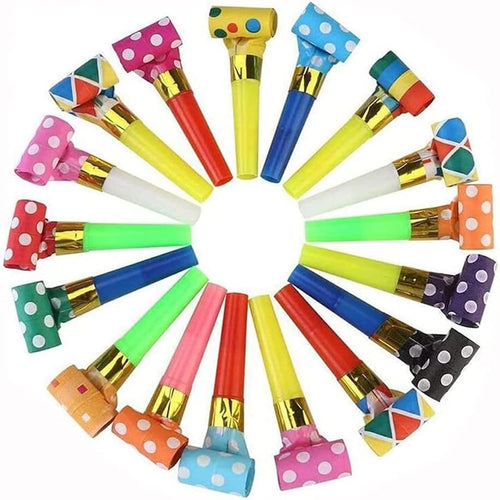 Colorful party blowers for birthday, wedding, and other celebrations (25 PCS)