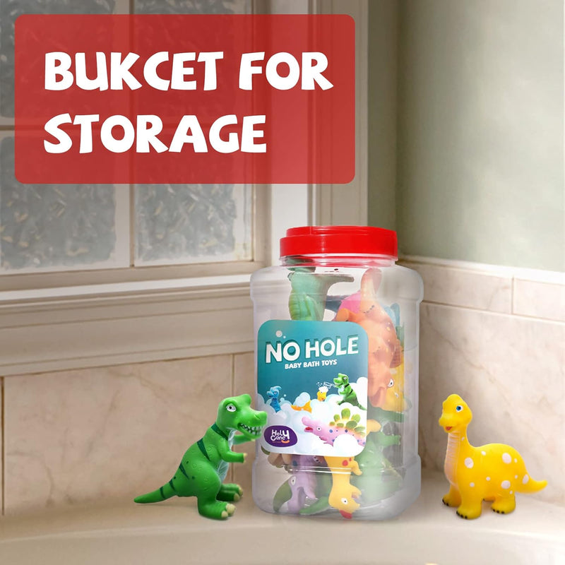 Hely Cancy Dinosaur Bath Toys for Toddlers: No-Hole Design, Floating Fun in the Tub