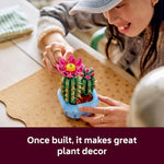 LEGO Botanicals Flowering Cactus Building Set for Kids, Ages 9+, Gift for Birthdays, Cactus Room Decor for Display