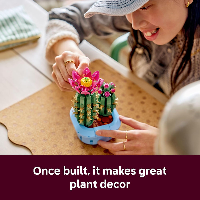 LEGO Botanicals Flowering Cactus Building Set for Kids, Ages 9+, Gift for Birthdays, Cactus Room Decor for Display