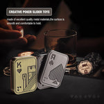 Fidget Toys Adults, EDC Metal Fidget Slider for Teens, Magnetic Poker Push Card, Adult Fidget Toy for Anxiety ADHD, Cool Office Gadgets for Men Dad, Stress Relief Clicker Gifts for Adults & Teen Boys