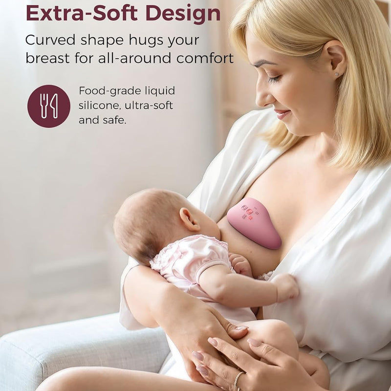 Momcozy A1Pro Lactation Massager with Heat, Deep Vibration, Cozy Red, 1PCS | Rapid Heating, Clog Relief, Efficient Pumping, Breastfeeding Essentials, Memory Function, Fast Charging, Nursing, Soothing