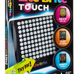 Lite-Brite Touch - 12 Art Guides, 100 Light-Up Buttons, 7 Colors, Portable Stem Learning Toy for Ages 6+