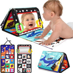 URMYWO Tummy Time Mirror Toys, High Contrast Baby Toys for Newborn | Visual Stimulation Black and White Baby Toys, Sensory Crinkle Book Toy for Infant 0-3-6-12 Months, Boy Girl Shower Gifts