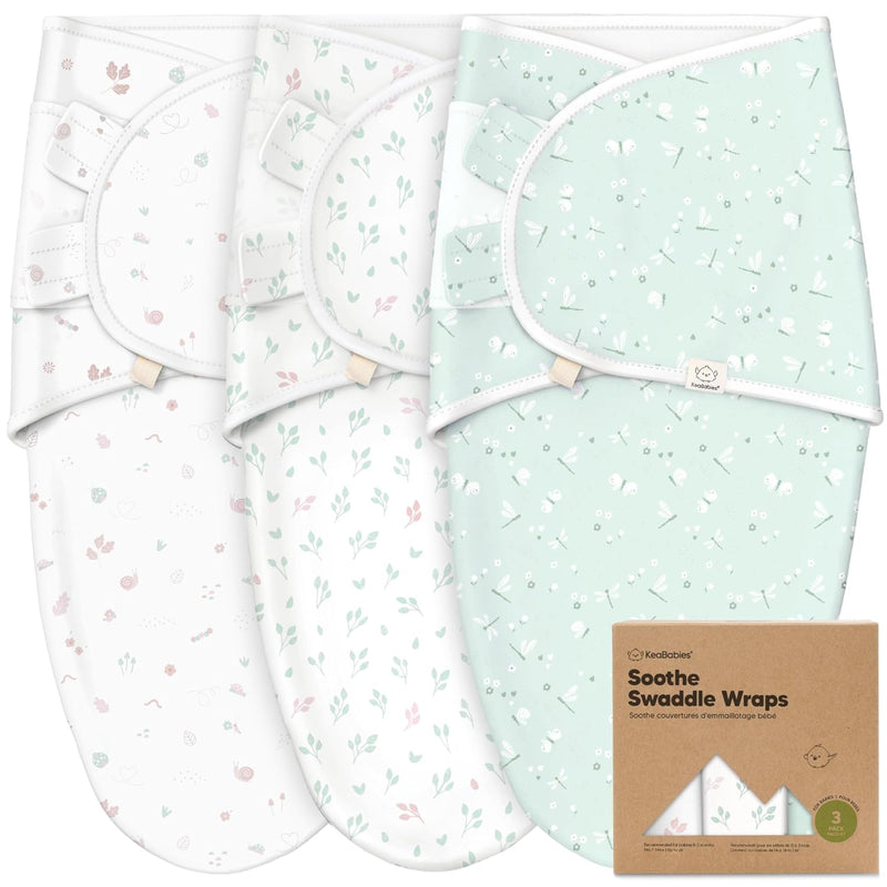 KeaBabies 3-Pack Organic Baby Swaddles for Newborns, Infant (Nordic, 0-3M) | Baby Girls, Boys, Soft Organic Cotton, Newborn Swaddle Sleep Sack, Nursery Swaddling Blankets