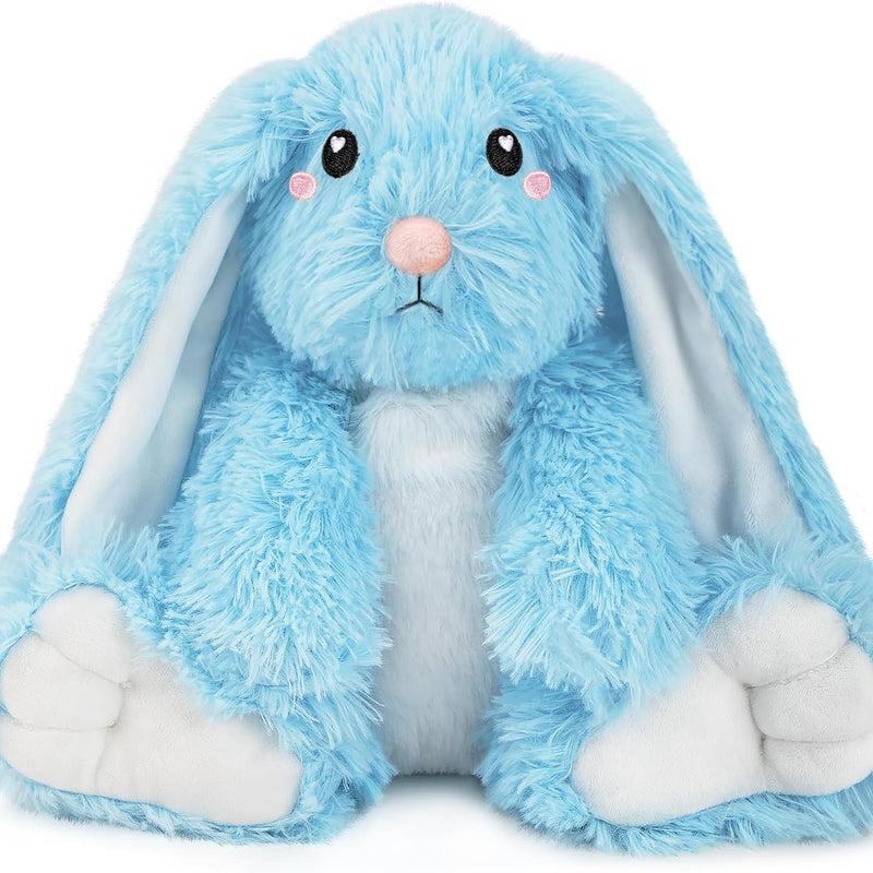 Bunny Microwavable & Weighted Stuffed Animals - 1.5 Lbs Unscented Heating Pad for Period Cramps Pain Relief and Anxiety, Cute Bunny Plush Toys Gifts for Women Girls Adults and Kids by Happy Fuel