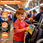 Aywewii Travel Magnetic Blocks 45 PCS for Kids Ages 3-5, Portable STEM Learning Set with Iron Case, Construction Edition