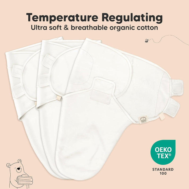 KeaBabies 3-Pack Organic Baby Swaddles for Newborns, Infant (Nordic, 0-3M) | Baby Girls, Boys, Soft Organic Cotton, Newborn Swaddle Sleep Sack, Nursery Swaddling Blankets