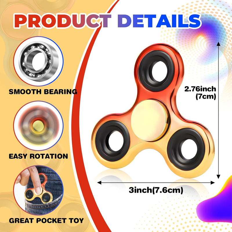 Fidget Spinner 2 Pack, Fidget Toys Adults Metal Fidget Spinners Fidget Toys for Kids for Autism ADHD Anxiety Gift for Teens Boys